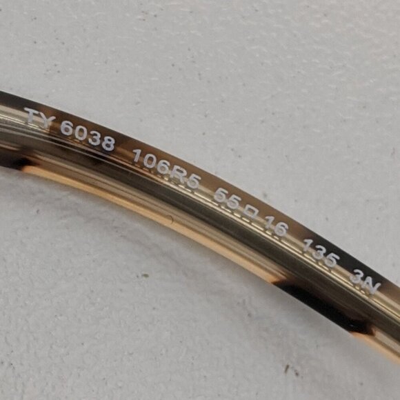 🕶️Frame only! Tory Burch TY6038-106R5 Semi Rimless Sunglasses 55/16-135 /JLE742 - Picture 6 of 8